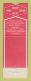 Matchbook Cover - Red Bull Inns Waterbury CT Somerville NJ