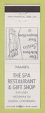Matchbook Cover - Spa Restaurant Gift Shop Salida Colorado