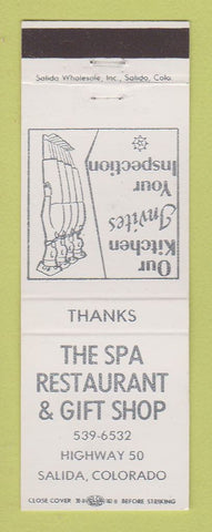 Matchbook Cover - Spa Restaurant Gift Shop Salida Colorado