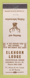 Matchbook Cover - Elkhorn Lodge Grangeville ID