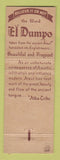 Matchbook Cover - El Dumpo Restaurant Coca Cola Berkeley CA