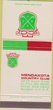 Matchbook Cover - Mendakota Country Club St Paul MN 30 Strike