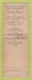 Matchbook Cover - Veneto Restaurant San Francisco CA