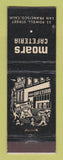 Matchbook Cover - Moars Cafeteria San Francisco CA