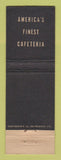 Matchbook Cover - Moars Cafeteria San Francisco CA