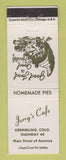 Matchbook Cover - Jerry's Cafe Kremmling Colorado