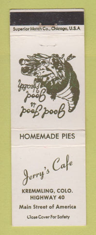 Matchbook Cover - Jerry's Cafe Kremmling Colorado