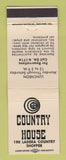 Matchbook Cover - Country House Restaurant Menlo Park CA