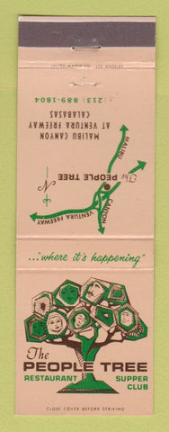 Matchbook Cover - The People Tree Supper Club Calabasas CA