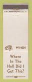 Matchbook Cover - Mac's Tea Room Los Altos CA WEAR