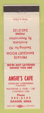 Matchbook Cover - Angie's Cafe Elkder IA