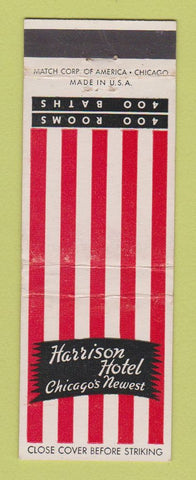 Matchbook Cover - Harrison Hotel Chicago IL