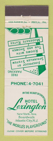 Matchbook Cover - Hotel Lexington Atlantic City NJ