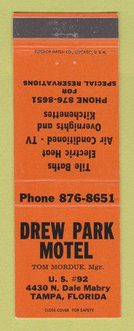 Matchbook Cover - Drew Park Motel Tampa FL