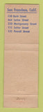 Matchbook Cover - BG Cafeterias San Francisco CA