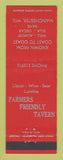 Matchbook Cover - Farmers Friendly Tavern Manchester WI