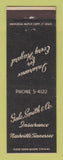 Matchbook Cover - Gale Smith Insurance Nashville TN