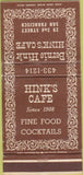 Matchbook Cover - Bernie Hink's Cafe San Francisco CA 30 Strike