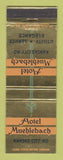 Matchbook Cover - Hotel Muehlebach Kansas City MO