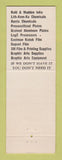 Matchbook Cover - Renda Litho Supply Kohn Madden Printing Ink St Louis MO