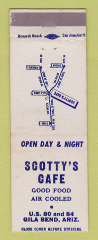 Matchbook Cover - Scotty's Cafe Gila Bend AZ