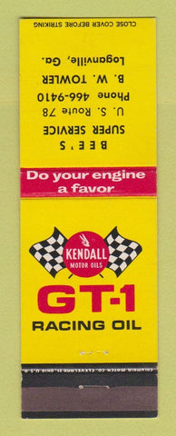 Matchbook Cover - Kendall oil gas Bee's Loganville GA