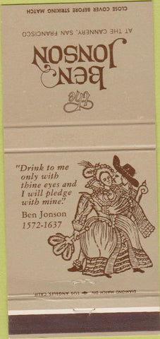 Matchbook Cover - The Ben Jonson San Francisco CA 30 Strike