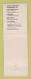 Matchbook Cover - Handlery Hotels CA Chain Oakland Monterey San Diego CA