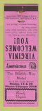 Matchbook Cover - Perkins Americana Brandy Way Motel Brandy VA WEAR