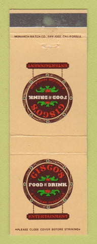 Matchbook Cover - Cisco's Restaurant Santa Ana Northridge West Lake Village CA