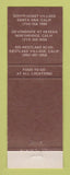 Matchbook Cover - Cisco's Restaurant Santa Ana Northridge West Lake Village CA