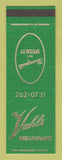 Matchbook Cover - Vahl's Restaurant Alviso CA