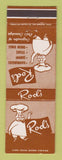 Matchbook Cover - Rod's Restaurant Hamburgers Alhambra Montebello Arcadia CA