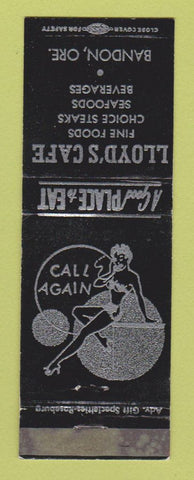 Matchbook Cover - Lloyd's Cafe Bandon OR girlie WEAR