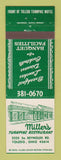 Matchbook Cover - Miller's Restaurant Toledo OH