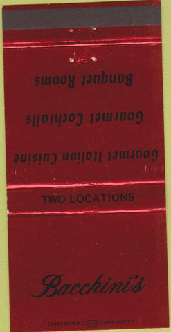 Matchbook Cover - Bacchini's  Italian Food San Francisco? 30 Strike