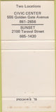 Matchbook Cover - Bacchini's  Italian Food San Francisco? 30 Strike