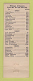 Matchbook Cover - Park Motel El Paso TX WEAR