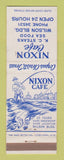 Matchbook Cover - Nixon Cafe Corpus Christi TX