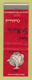 Matchbook Cover - Hotel St Mark Oakland CA Hollow Leg