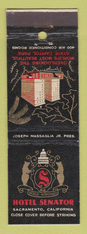 Matchbook Cover - Hotel Senator Sacramento CA