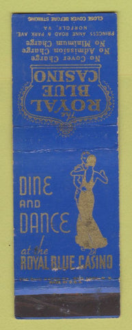 Matchbook Cover - Royal Blue Casino Norfolk VA WEAR