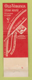 Matchbook Cover - Old Virginia Restaurant South Pasadena CA