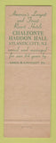Matchbook Cover - Chalfonte Haddon Hall Atlantic City NJ
