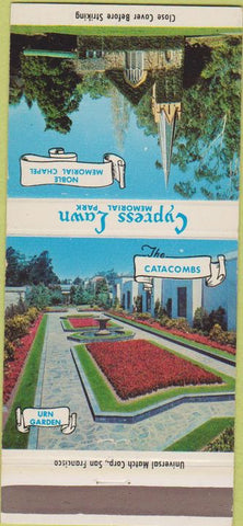 Matchbook Cover - Cypress Lawn Memorial Park El Camino Real CA 30 Strike