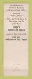 Matchbook Cover - Susie's Dining Room Stonewall Jackson Hotel San Benito TX