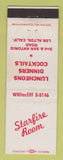 Matchbook Cover - Starfire Room Los Altos CA