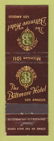 Matchbook Cover - Biltmore Hotel Los Angeles CA