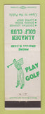 Matchbook Cover - Almaden Golf Club San Jose CA