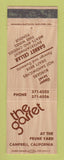 Matchbook Cover - The Garret Campbell CA restaurant
